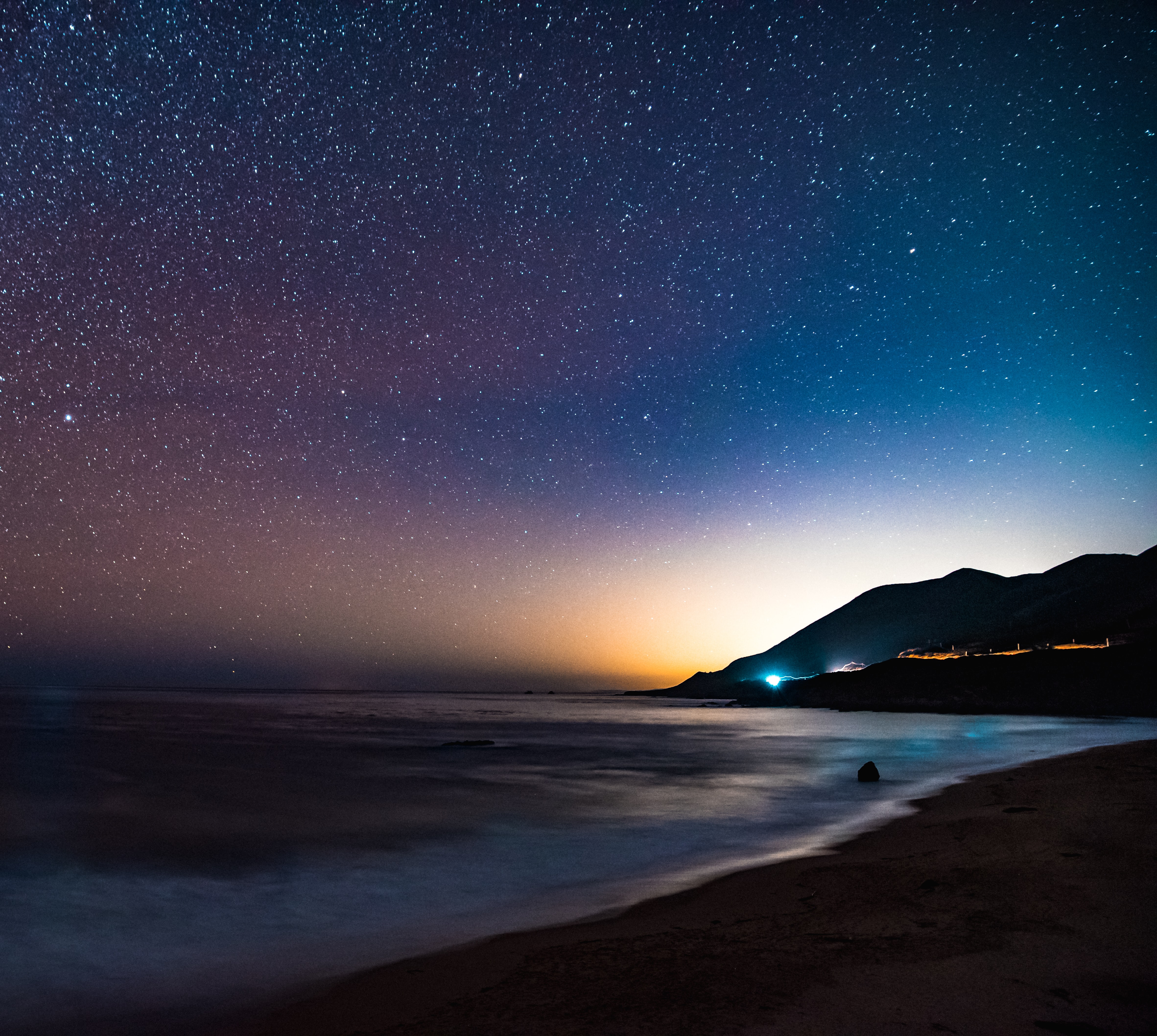 Ocean and night sky